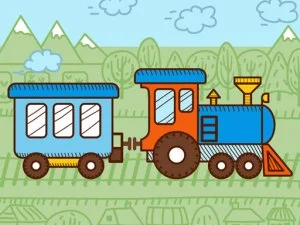 Trains For Kids Coloring